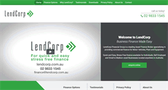 Desktop Screenshot of lendcorp.com.au